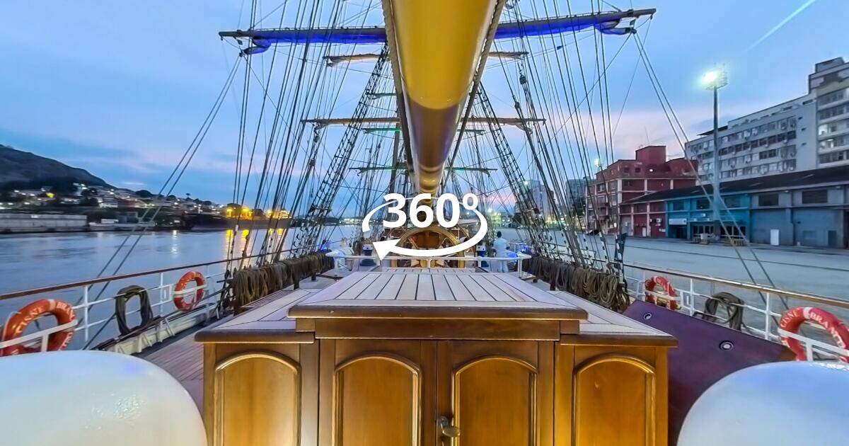 Tour virtual de Cisne Branco Navio Veleiro da Marinha do Brasil